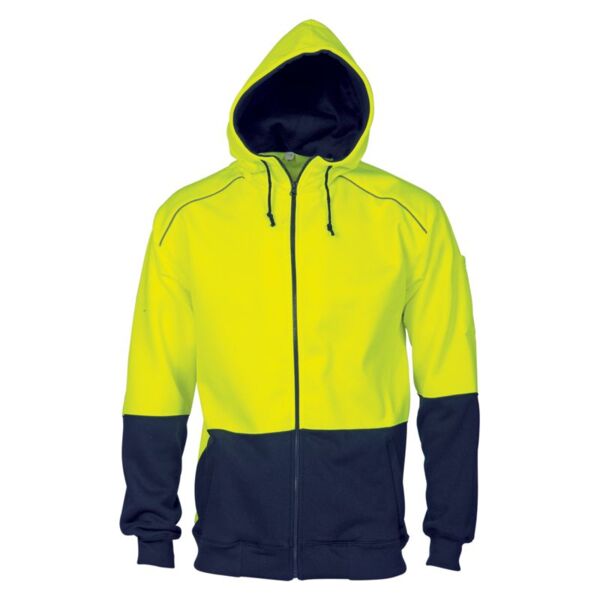 HiVis Contrast Piping Fleecy Hoodie Thumbnail
