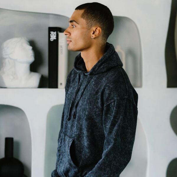 Mens Mineral Wash Pullover Hoodie Thumbnail