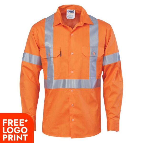 Unisex Cotton Shirt X Back CSR T Long Sleeve Thumbnail