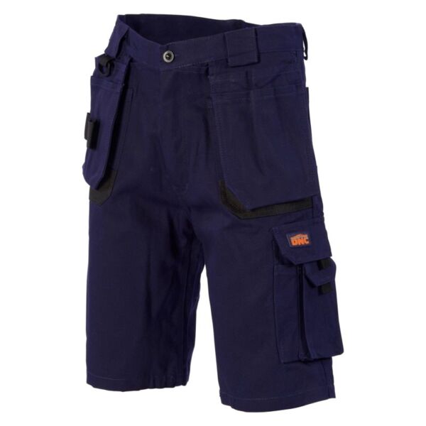 Duratex Cotton Duck Weave Tradies Cargo Shorts - with twin holster tool pocket Thumbnail